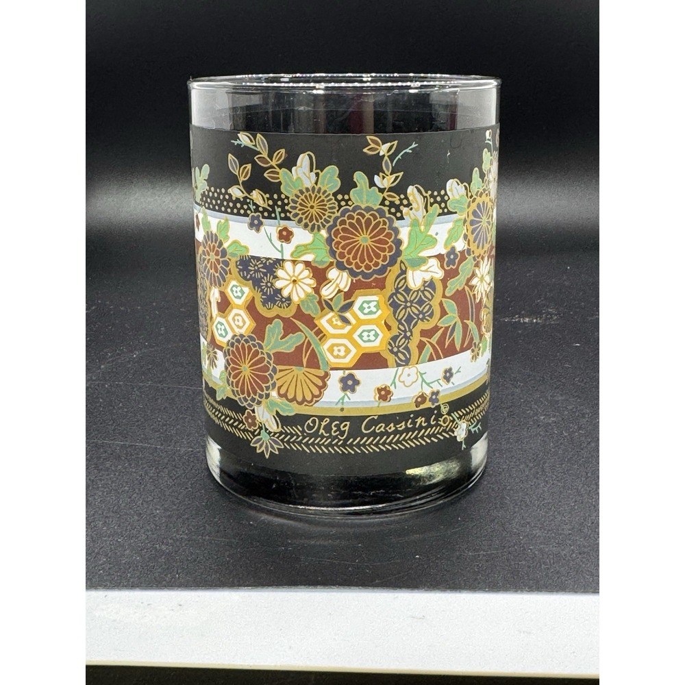 Vintage Oleg‎ Cassini Double Old Fashion Whiskey Glasses 14oz Set Of 5